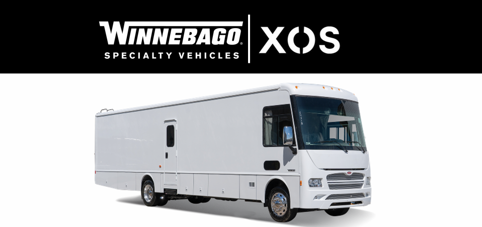 Winnebago specialty vehicle with text